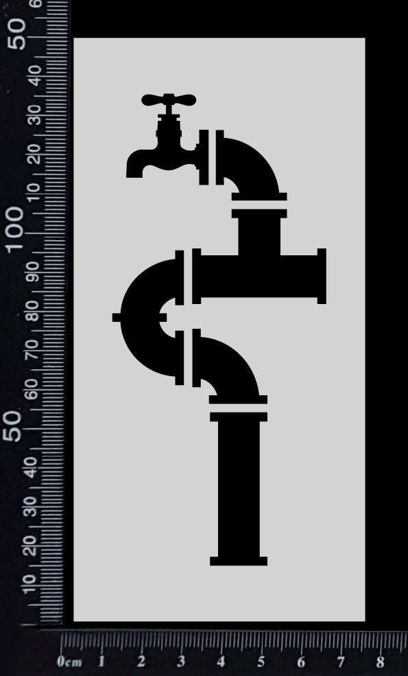 Pipeworks - B - Stencil - 75mm x 150mm