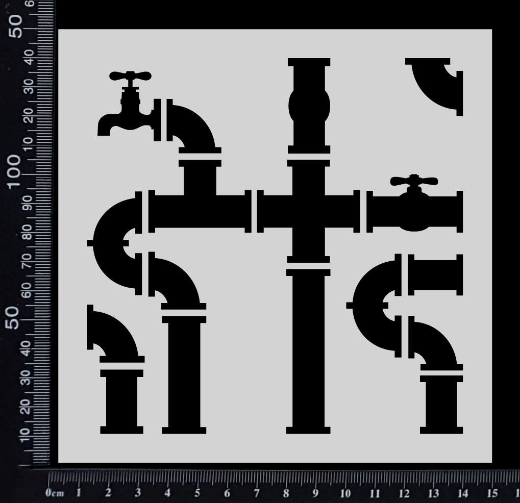 Pipeworks - Stencil - 150mm x 150mm