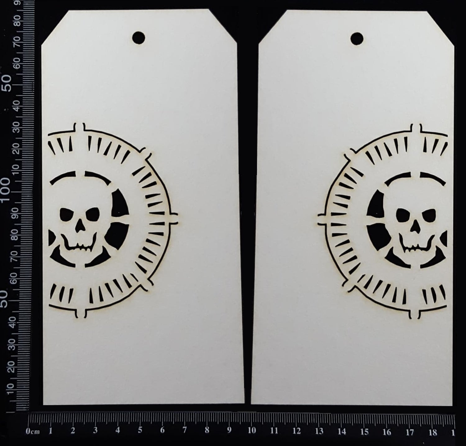 Pirate Tag Set - Large - A - White Chipboard