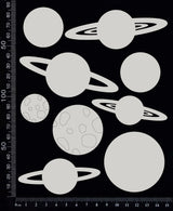 Planets Set - White Chipboard