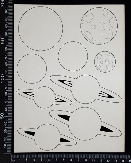 Planets Set - White Chipboard