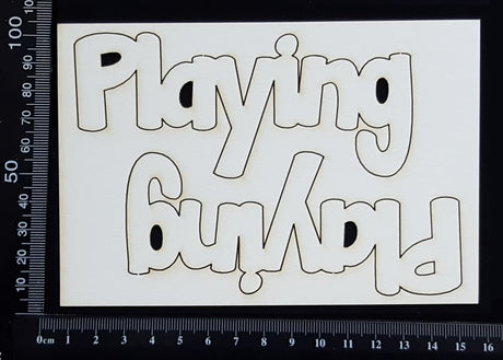 Playing - Set of 2 - White Chipboard