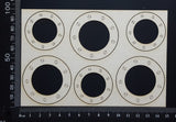 Portholes Set - White Chipboard