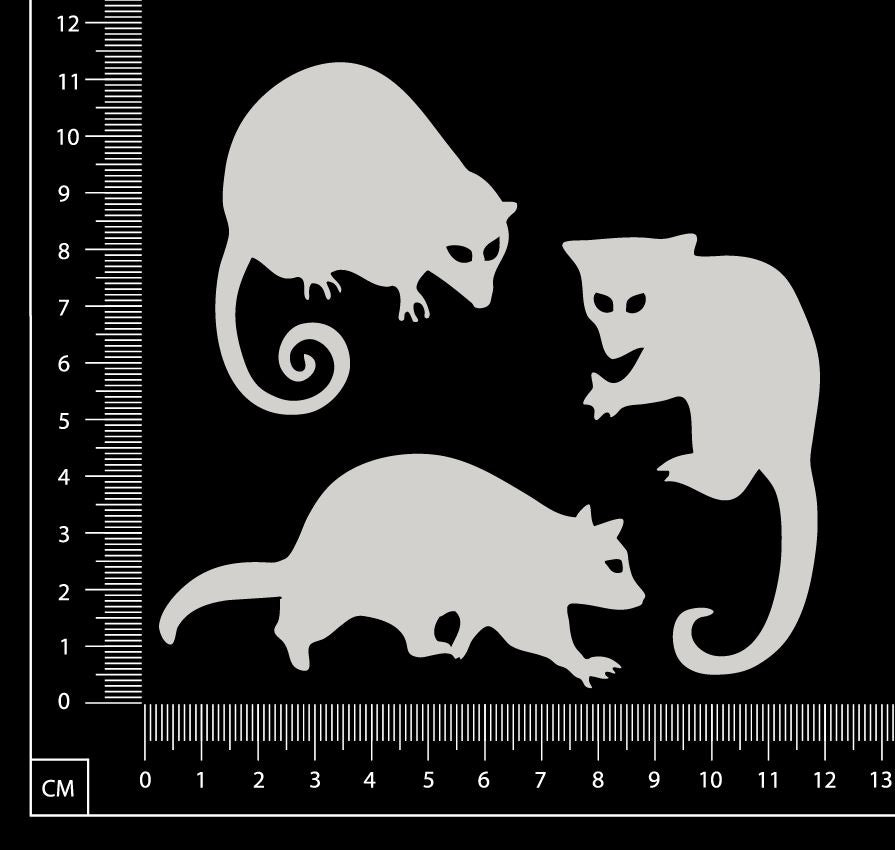 Possums Set - White Chipboard