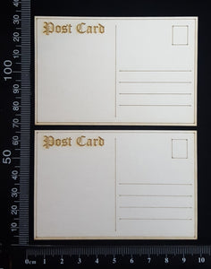 Laser Engraved Post Card Set - D - Small - White Chipboard