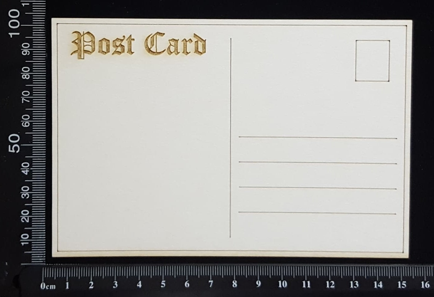 Laser Engraved Post Card - A - White Chipboard