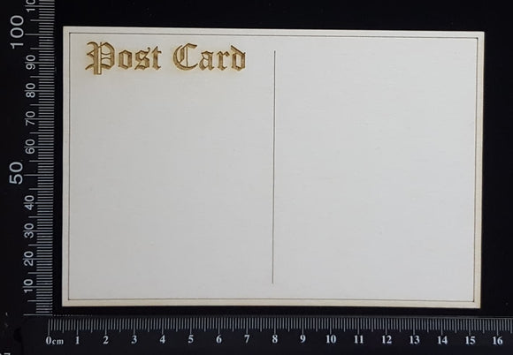 Laser Engraved Post Card - B - White Chipboard