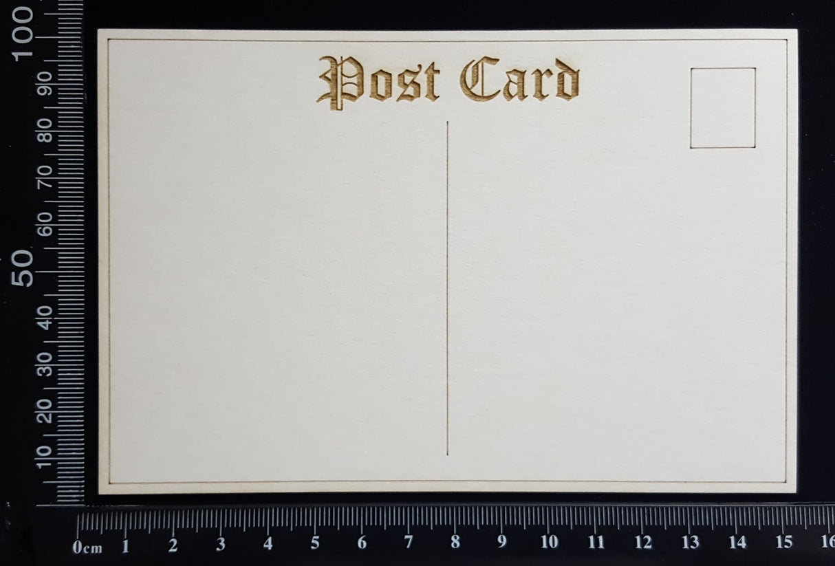Laser Engraved Post Card - C - White Chipboard