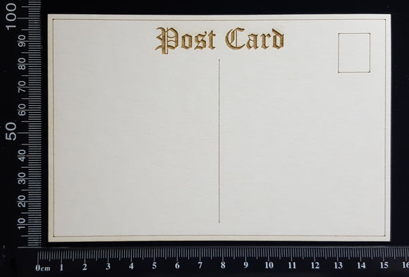 Laser Engraved Post Card - C - White Chipboard