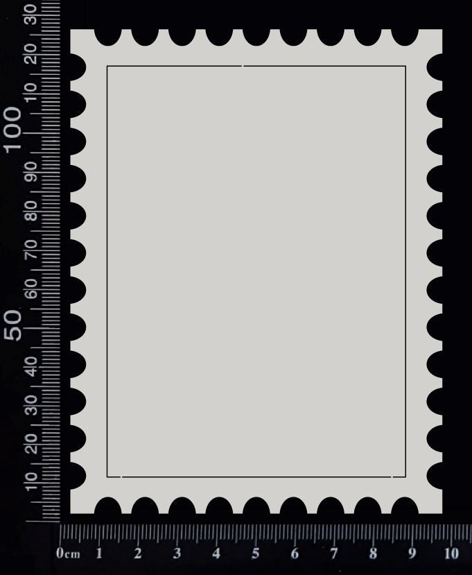 Postage Stamp Set - D - White Chipboard