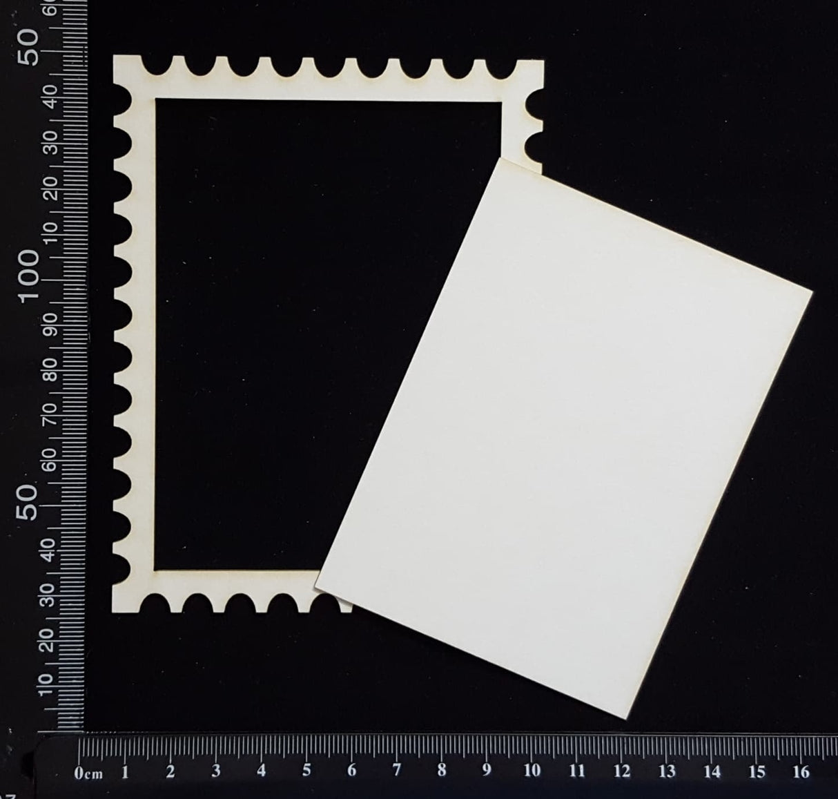 Postage Stamp Set - D - White Chipboard