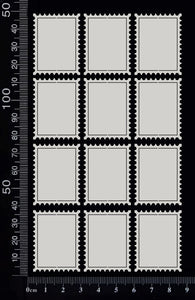 Postage Stamp Set - A - White Chipboard