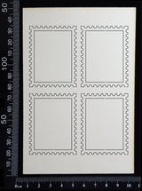 Postage Stamp Set - B - White Chipboard