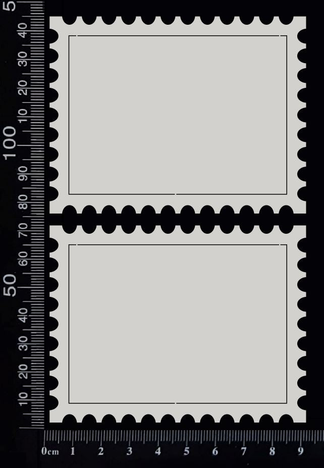 Postage Stamp Set - C - White Chipboard
