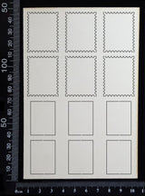 Postage Stamp Set - E - Layering Set - White Chipboard