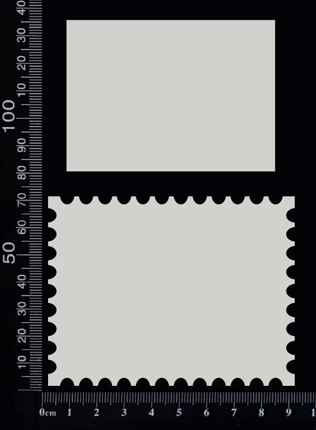Postage Stamp Set - G - Layering Set - White Chipboard