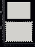 Postage Stamp Set - G - Layering Set - White Chipboard