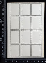 Postage Stamp Set - H - White Chipboard