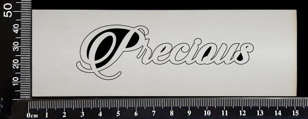 Sandscript Word - Precious  - White Chipboard