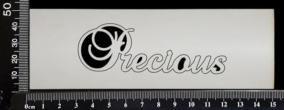 Elegant Word - Precious - White Chipboard