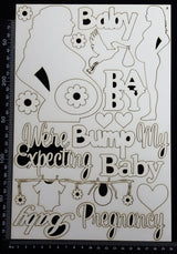 Pregnancy Elements Set - A - White Chipboard