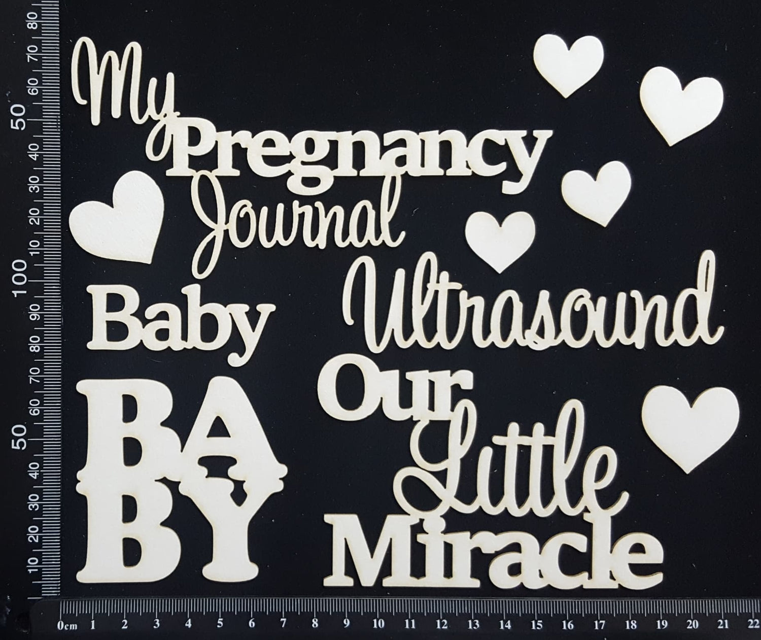 Pregnancy Elements Set - D - White Chipboard