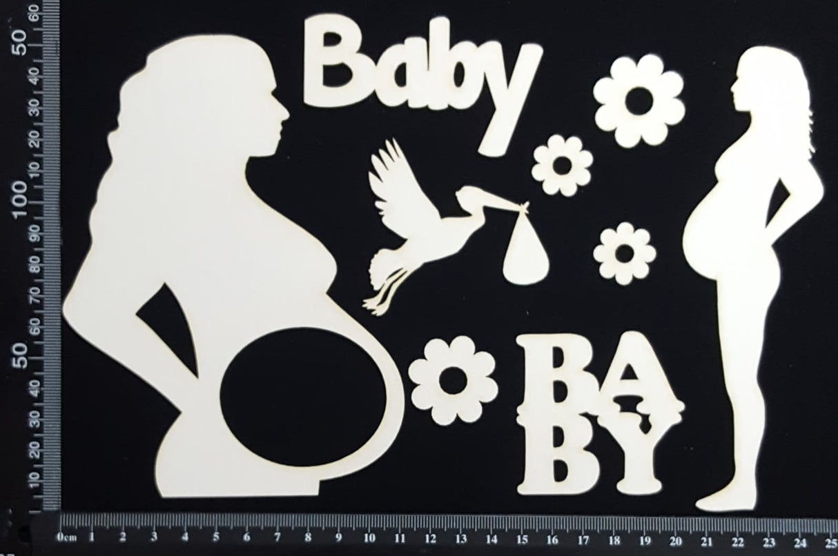 Pregnancy Elements Set - E - White Chipboard