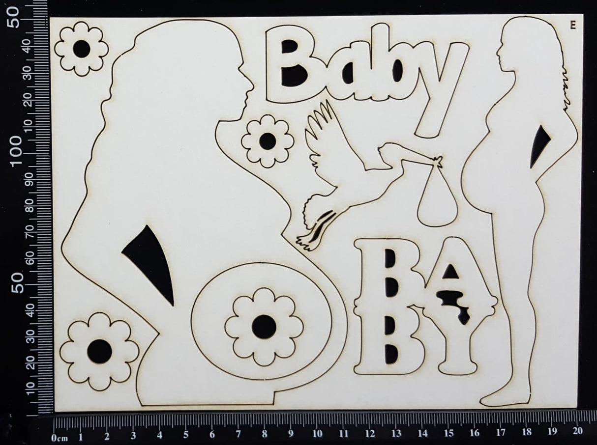 Pregnancy Elements Set - E - White Chipboard