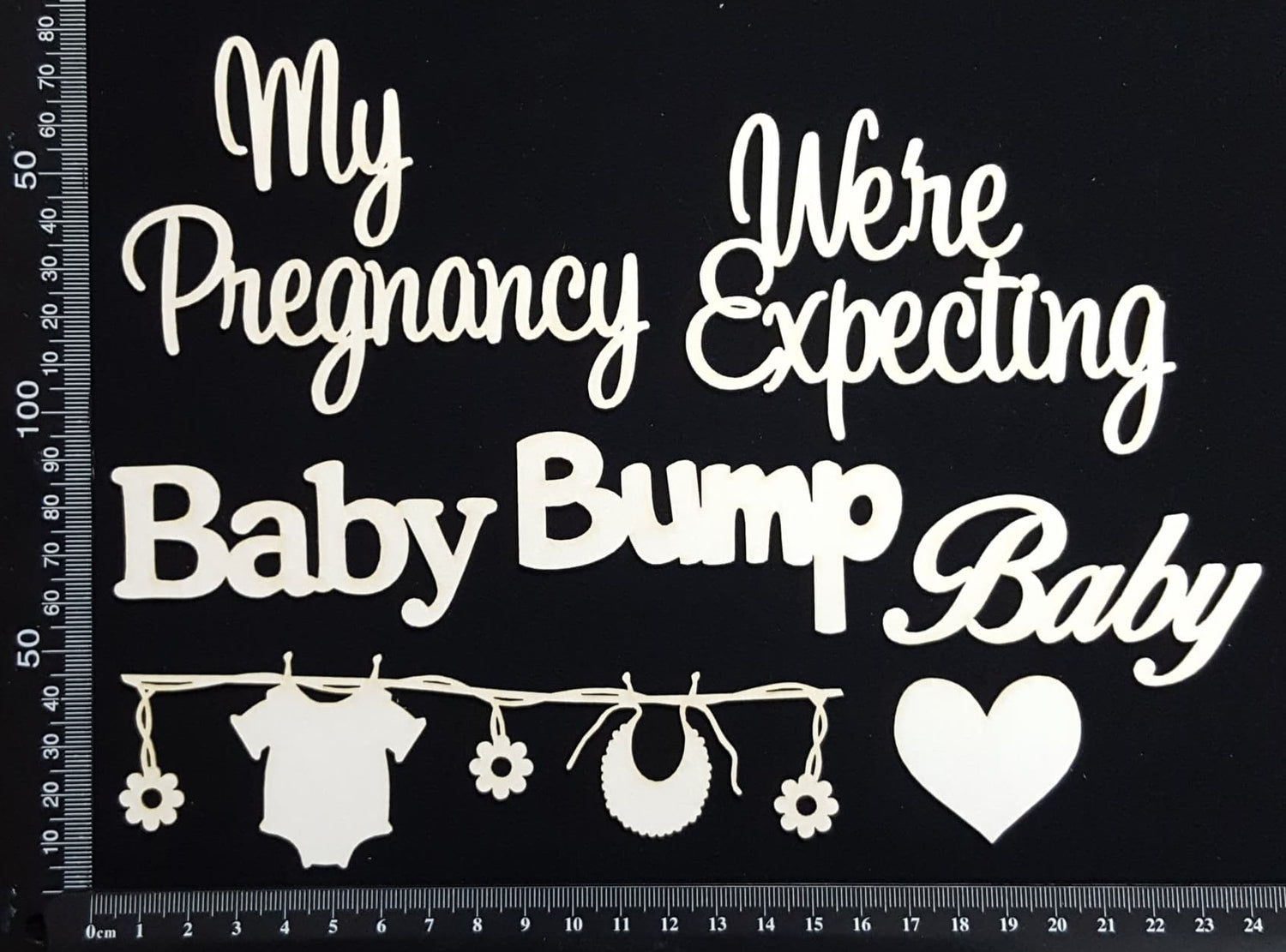 Pregnancy Elements Set - F - White Chipboard