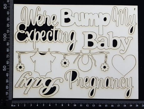 Pregnancy Elements Set - F - White Chipboard