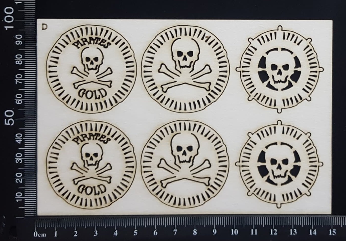 Pirate Gold - D - White Chipboard