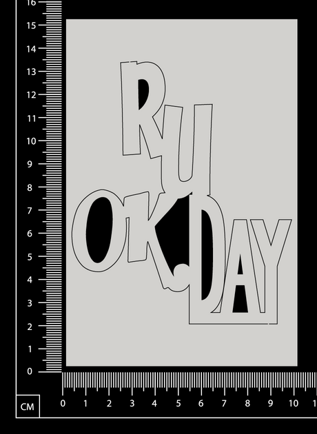 R U OK Day - B - White Chipboard