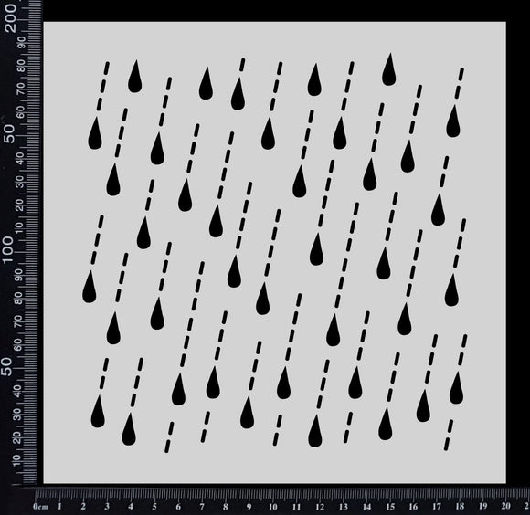 Rain - Stencil - 200mm x 200mm