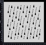 Rain - Stencil - 200mm x 200mm