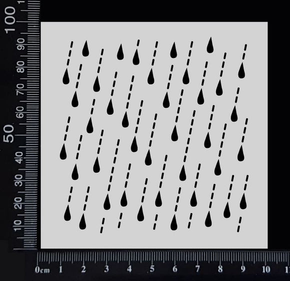 Rain - Stencil - 100mm x 100mm