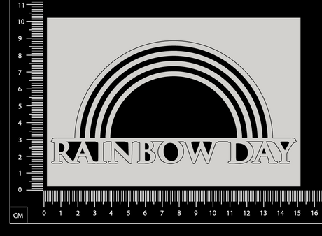 Rainbow Day - B - White Chipboard