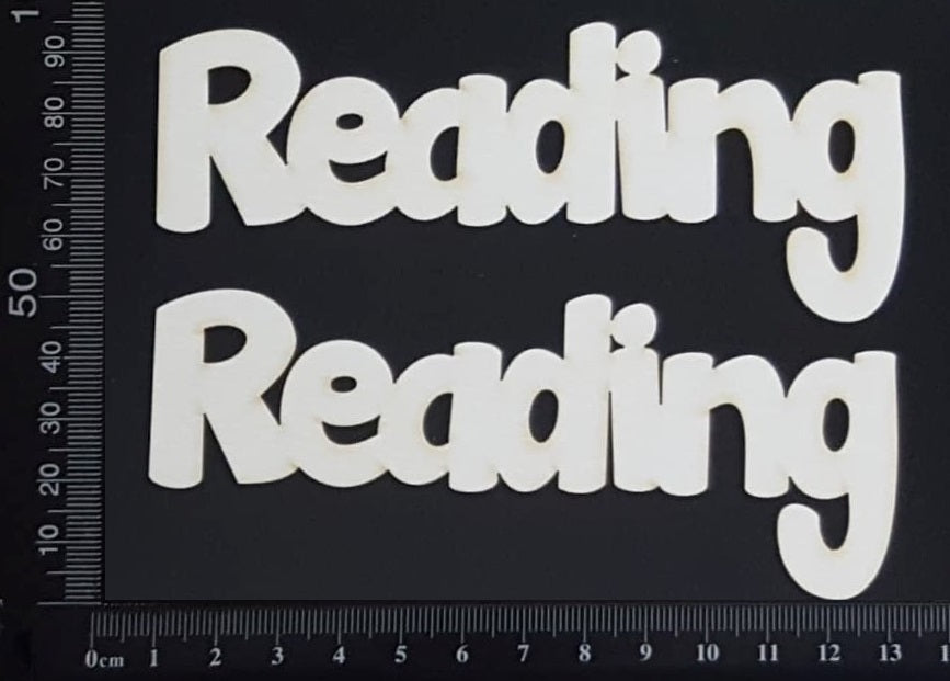 Reading - Set of 2 - White Chipboard