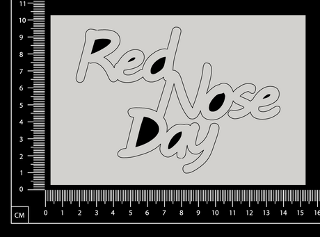 Red Nose Day - A - White Chipboard