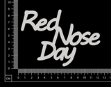 Red Nose Day - A - White Chipboard