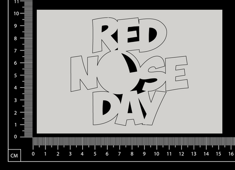 Red Nose Day - B - White Chipboard