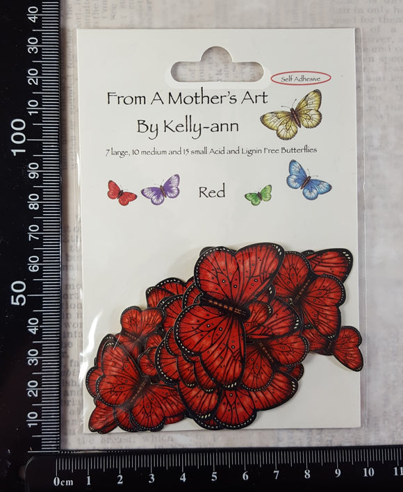 Butterfly Stickers - Red