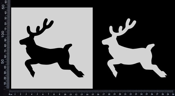 Reindeer - Stencil - 150mm x 150mm