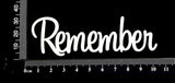 Sapphire Word - Remember - White Chipboard