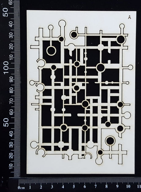 Circuit Mesh - A - Small - White Chipboard