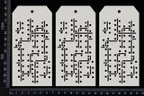 Riveted Tags Set - AB - Medium - White Chipboard