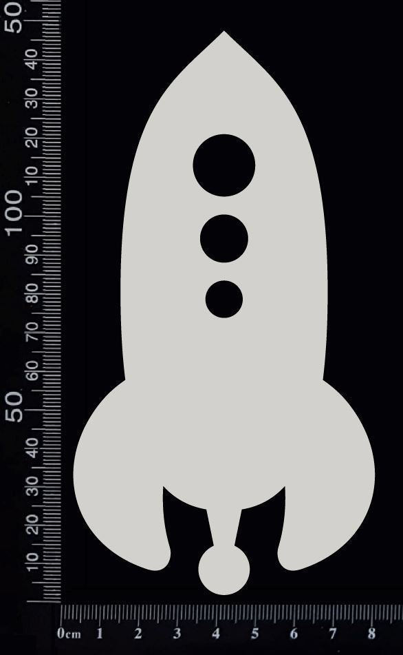 Rocket ship - AB - White Chipboard