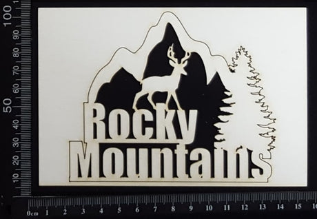 Rocky Mountains - B - White Chipboard