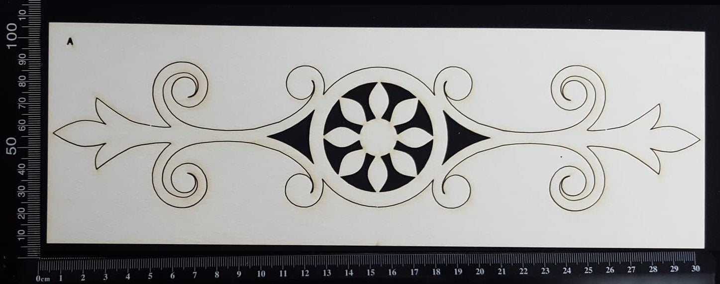 Ruby Border - A - Large - White Chipboard