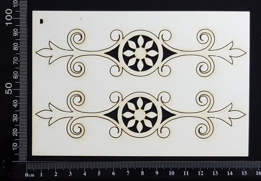 Ruby Border Set - B - Small - White Chipboard