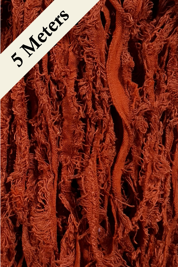Cotton Frizz Ribbon - Rusted Amber - 5m Pack